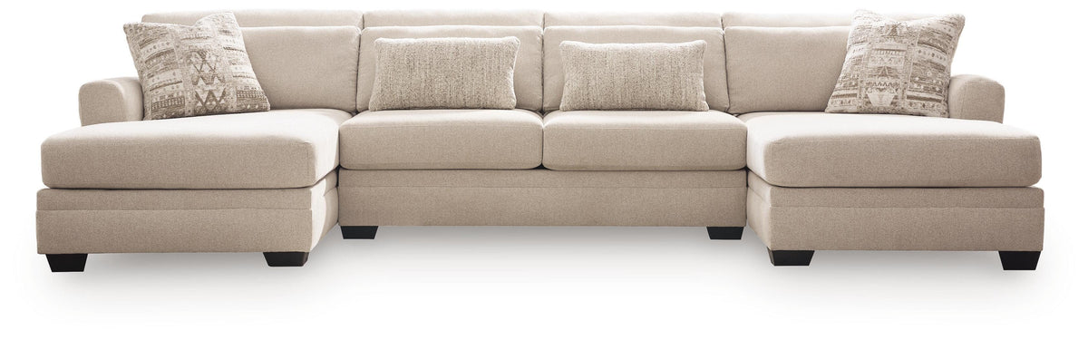 Mandi Point Marble 3-Piece Double Chaise Sectional by Ashley at Eve Furniture