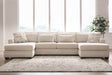 Mandi Point Marble 3-Piece Double Chaise Sectional by Ashley at Eve Furniture