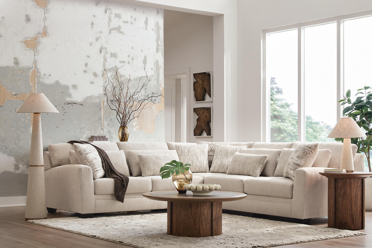 Mandi Point Marble 3-Piece Sectional by Ashley at Eve Furniture