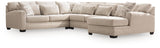 Mandi Point Marble 4-Piece Sectional with Chaise by Ashley at Eve Furniture