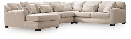 Mandi Point Marble 4-Piece Sectional with Chaise by Ashley at Eve Furniture