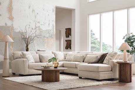 Mandi Point Marble 4-Piece Sectional with Chaise by Ashley at Eve Furniture