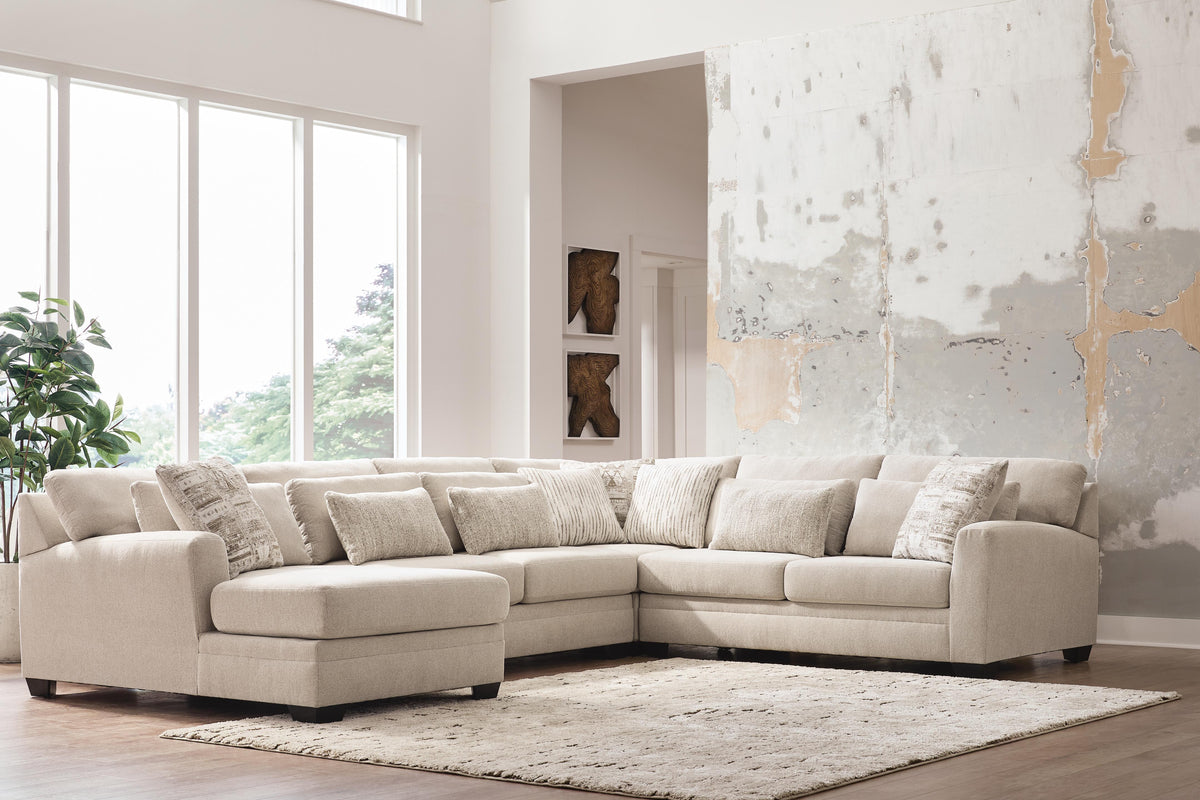 Mandi Point Marble 4-Piece Sectional with Chaise by Ashley at Eve Furniture