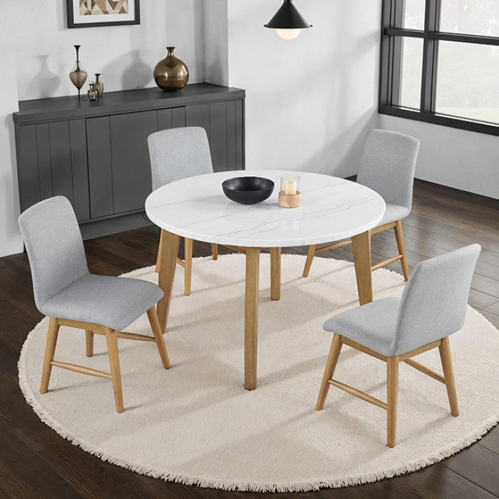 Mandier Natural 5-Piece Dining Room Set by Furniture of America at Eve Furniture