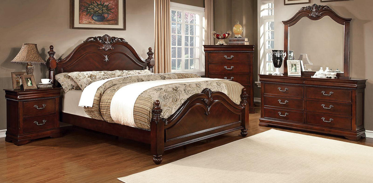 Mandura Cherry Night Stand by Furniture of America at Eve Furniture
