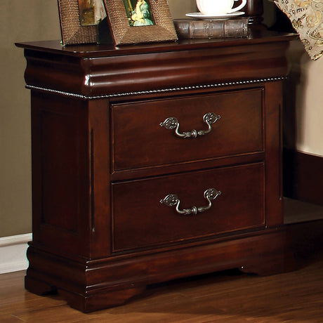 Mandura Cherry Night Stand by Furniture of America at Eve Furniture
