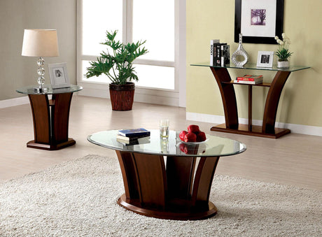 Manhattan Brown Cherry End Table by Furniture of America at Eve Furniture