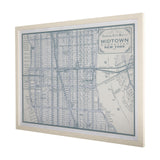 Manhattan Map I by Mercana Studio a Hand Embellished Textured Framed Art Print Matted under Glass by Mercana at Eve Furniture