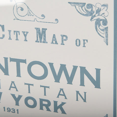 Manhattan Map II by Mercana Studio a Hand Embellished Textured Framed Art Print Matted under Glass by Mercana at Eve Furniture