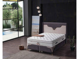 Manolya Storage Bed With Headboard Grey by Furnia at Eve Furniture