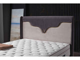 Manolya Storage Bed With Headboard Grey by Furnia at Eve Furniture