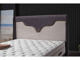 Manolya Storage Bed With Headboard Grey by Furnia at Eve Furniture