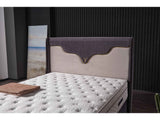 Manolya Storage Bed With Headboard Grey by Furnia at Eve Furniture