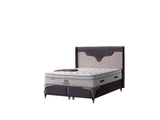 Manolya Storage Bed With Headboard Grey by Furnia at Eve Furniture