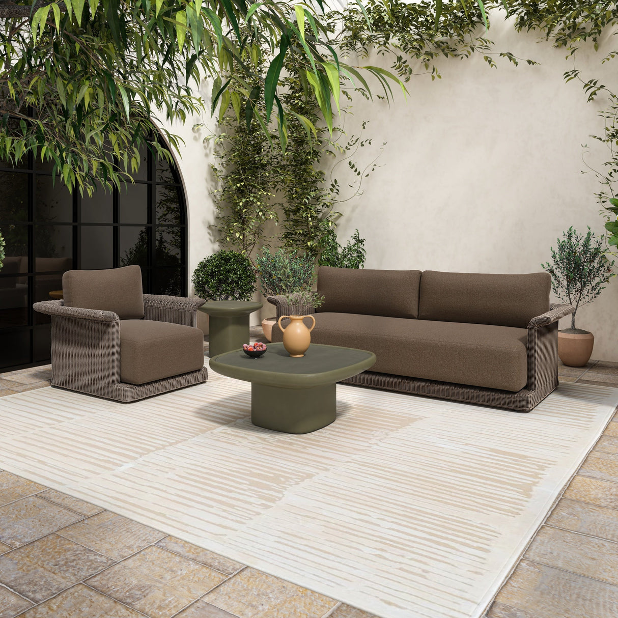 Manon Deep Green Outdoor Coffee Table by Moe's Home at Eve Furniture