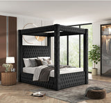 Mansion Black Queen Platform Bed by New Era Innovations at Eve Furniture