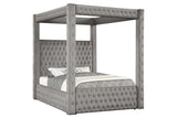 Mansion Grey Queen Platform Bed by New Era Innovations at Eve Furniture
