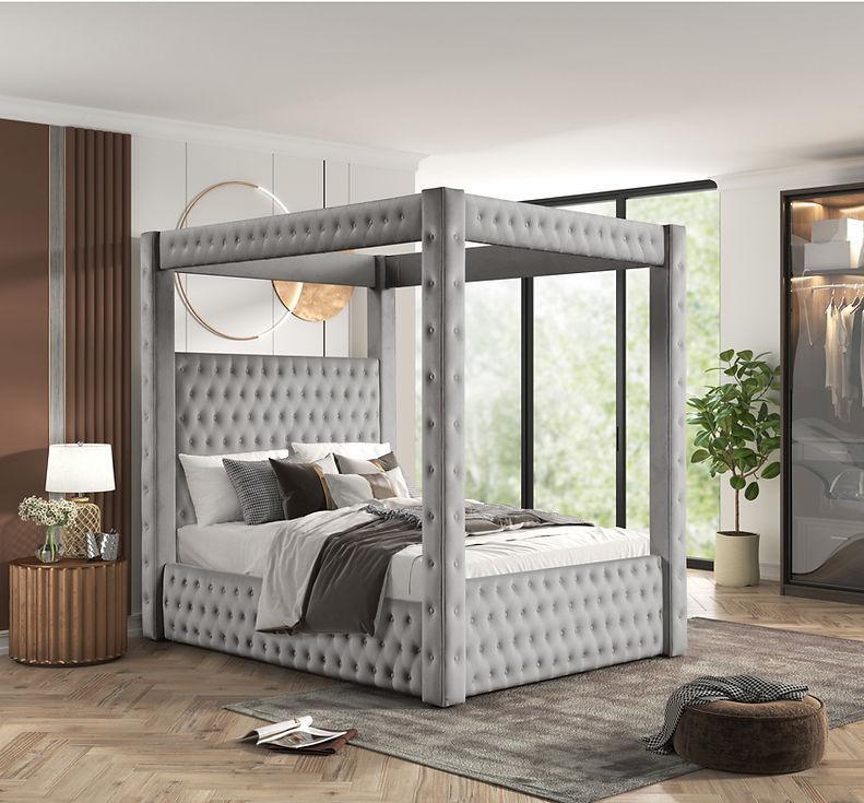 B8013 Mansion (Grey) King Bed by New Era Innovations at Eve Furniture
