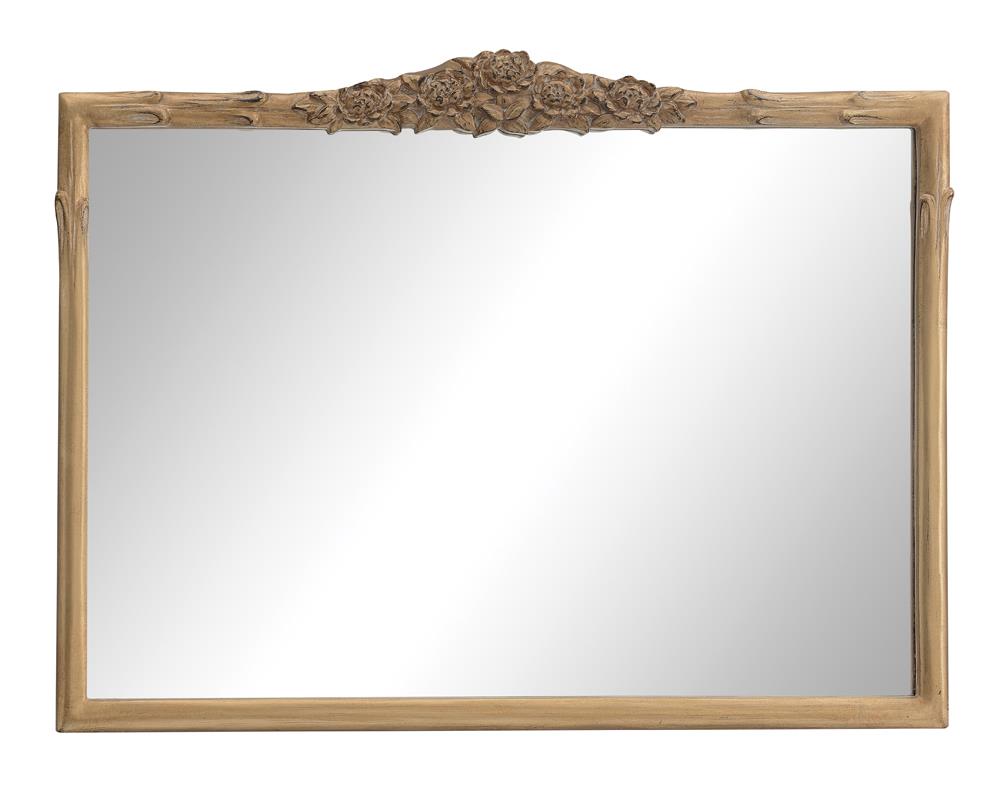 Sylvie Vintage Gold Mantel Mirror