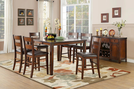 Mantello Cherry Counter Chair, Set of 2 by Homelegance at Eve Furniture