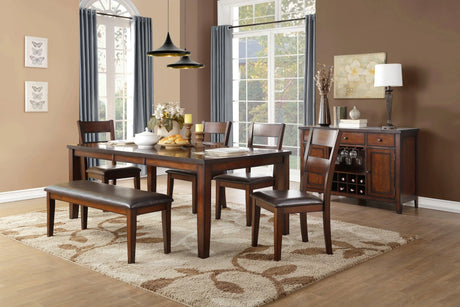 Mantello Cherry Dining Bench by Homelegance at Eve Furniture