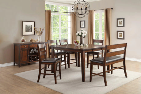Mantello Cherry Extendable Counter Height Set by Homelegance at Eve Furniture