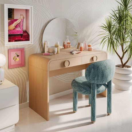 Manu Nubby Performance Fabric Side Chair by TOV Furniture at Eve Furniture
