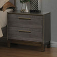 Manvel Two-Tone Antique Gray Night Stand by Furniture of America at Eve Furniture