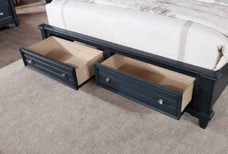 Manzanillo Slate Blue 5-Piece Queen Bedroom Set by Furniture of America at Eve Furniture