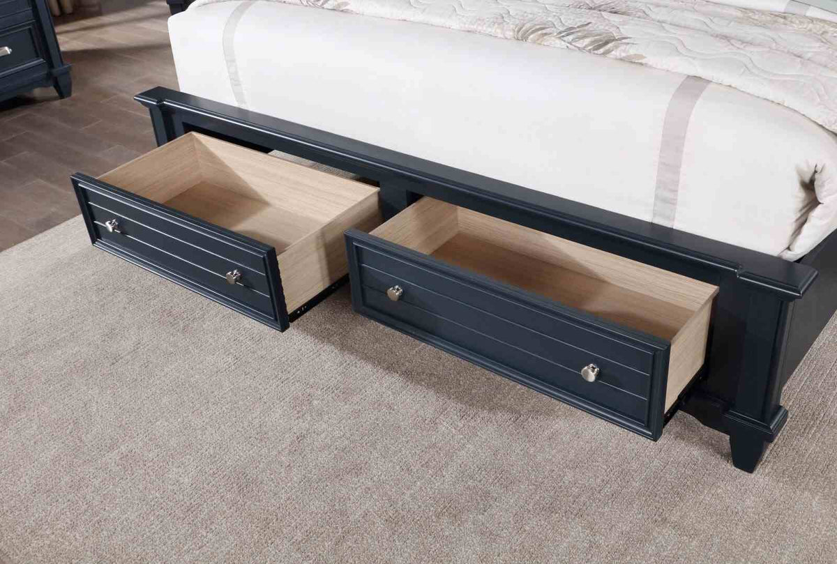 Manzanillo Slate Blue Storage California King Bed