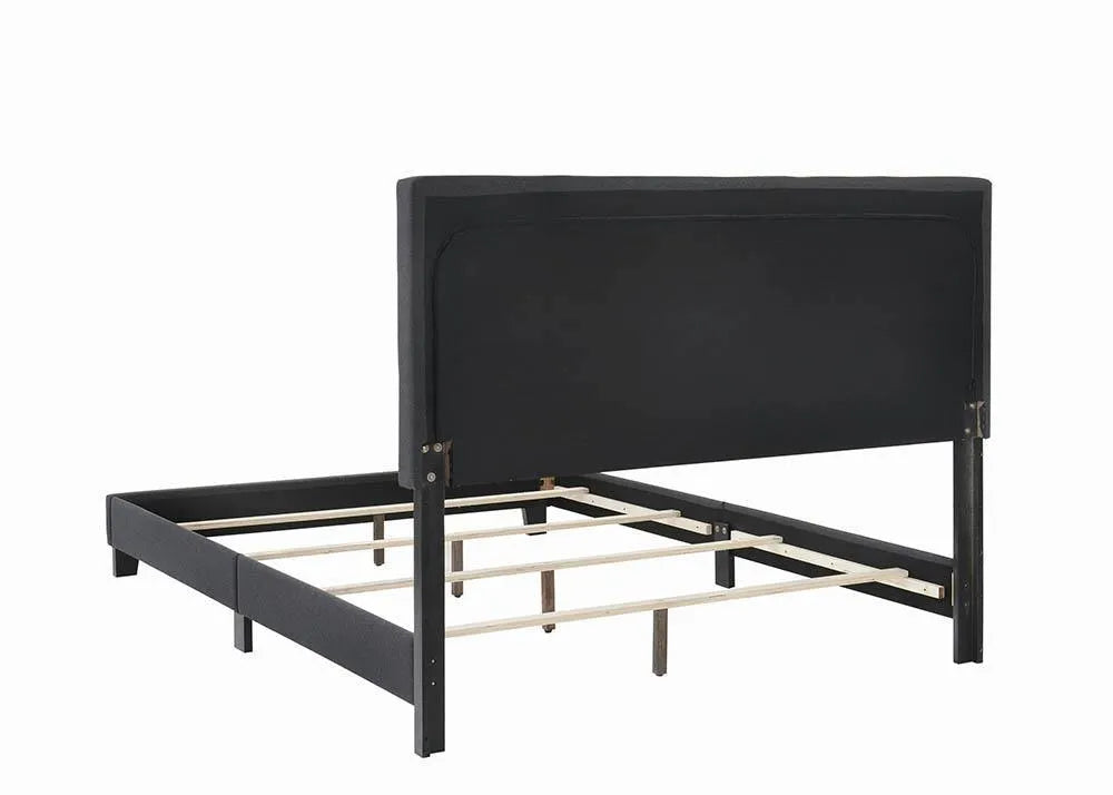 Mapes Charcoal Tufted Upholstered Eastern King Bed by Coaster at Eve Furniture