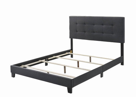 Mapes Charcoal Tufted Upholstered Eastern King Bed by Coaster at Eve Furniture