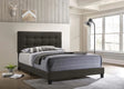 Mapes Charcoal Tufted Upholstered Queen Bed by Coaster at Eve Furniture