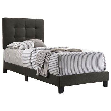 Mapes Charcoal Tufted Upholstered Twin Bed by Coaster at Eve Furniture