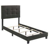 Mapes Charcoal Tufted Upholstered Twin Bed by Coaster at Eve Furniture
