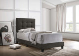 Mapes Charcoal Tufted Upholstered Twin Bed by Coaster at Eve Furniture