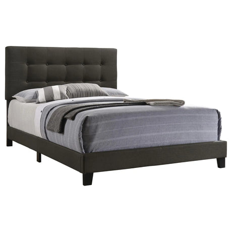 Mapes Charcoal Upholstered Tufted Full Bed by Coaster at Eve Furniture