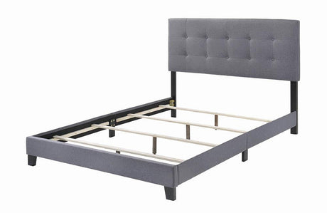 Mapes Tufted Upholstered Eastern King Bed Gray