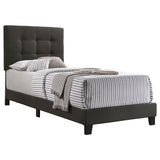 Mapes Tufted Upholstered Twin Bed Charcoal