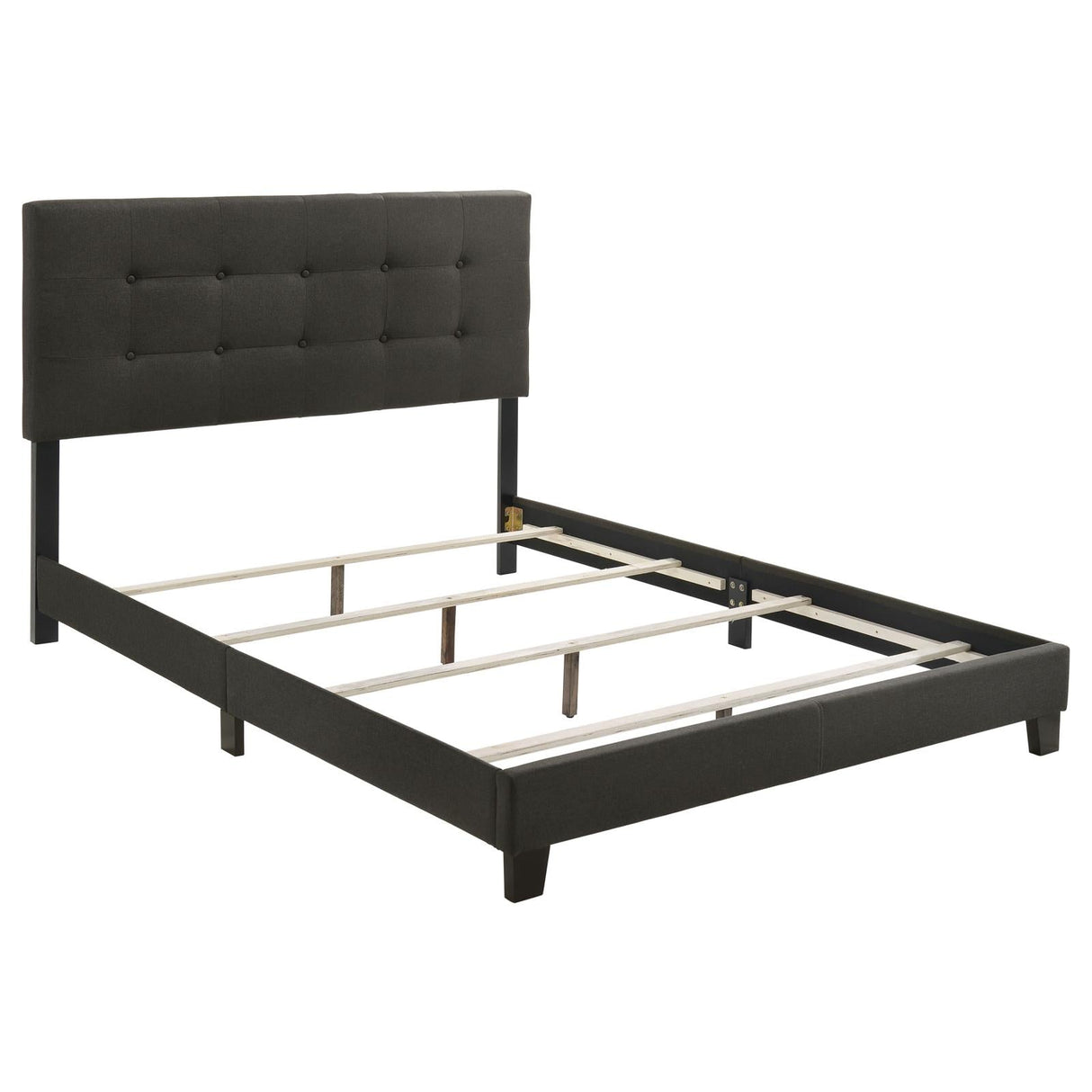 Mapes Upholstered Tufted Full Bed Charcoal