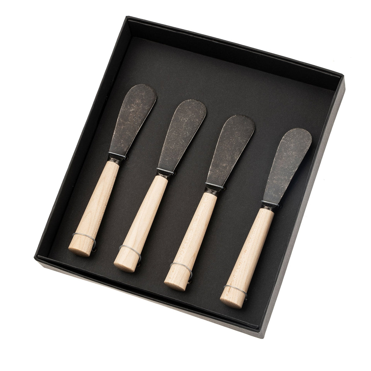 Maple Wood Spreaders S/4, Tumbled Black, Set of 4 by Mercana at Eve Furniture