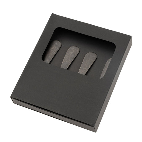 Maple Wood Spreaders S/4, Tumbled Black, Set of 4 by Mercana at Eve Furniture