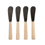 Maple Wood Spreaders S/4, Tumbled Black, Set of 4 by Mercana at Eve Furniture
