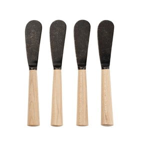 Maple Wood Spreaders S/4, Tumbled Black, Set of 4 by Mercana at Eve Furniture
