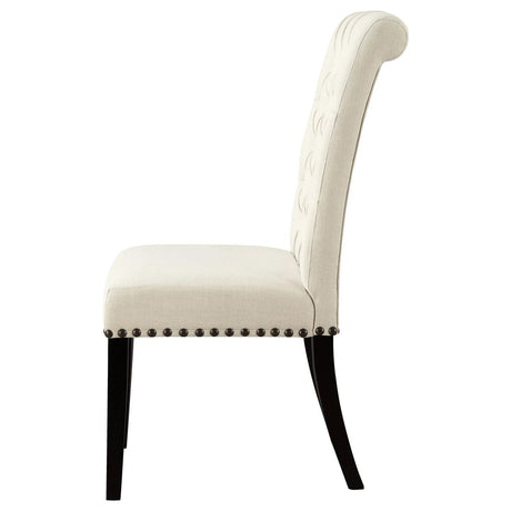 Mapleton Beige Tufted Back Upholstered Side Chairs, Set of 2 by Coaster at Eve Furniture