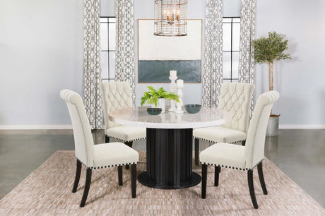 Mapleton Beige Tufted Back Upholstered Side Chairs, Set of 2 by Coaster at Eve Furniture