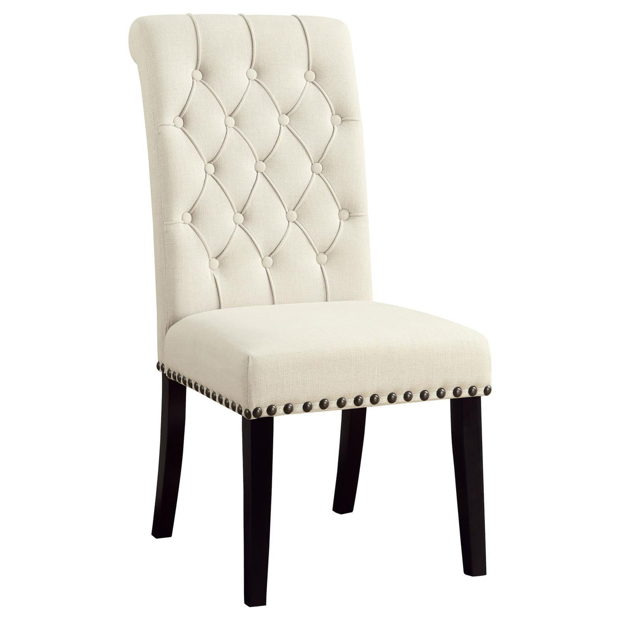 Mapleton Beige Tufted Back Upholstered Side Chairs, Set of 2