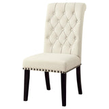 Mapleton Beige Tufted Back Upholstered Side Chairs, Set of 2