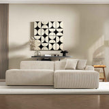 Mar Sectional Cream Corduroy Sofa (Right Facing) by Ashcroft Furniture at Eve Furniture