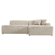 Mar Sectional Cream Corduroy Sofa (Right Facing) by Ashcroft Furniture at Eve Furniture